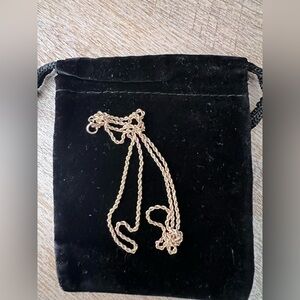 Elegant Gold rope Chain Necklace 14k Gold